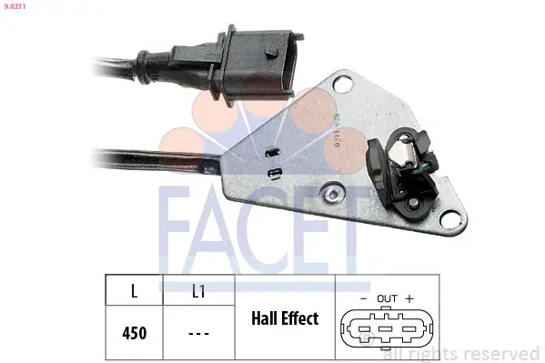 Handler.Part Sensor, camshaft position FACET 90211 1