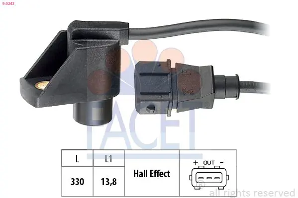 Handler.Part Sensor, camshaft position FACET 90243 1