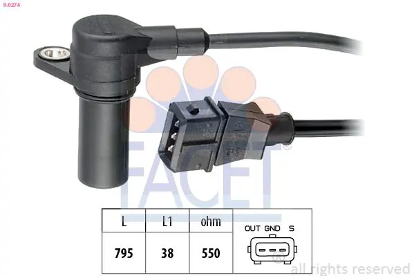 Handler.Part Pulse sensor, flywheel FACET 90274 1