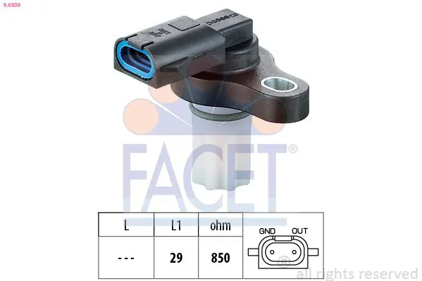 Handler.Part Rpm sensor, automatic transmission FACET 90309 1