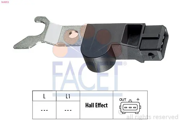 Handler.Part Sensor, camshaft position FACET 90313 1