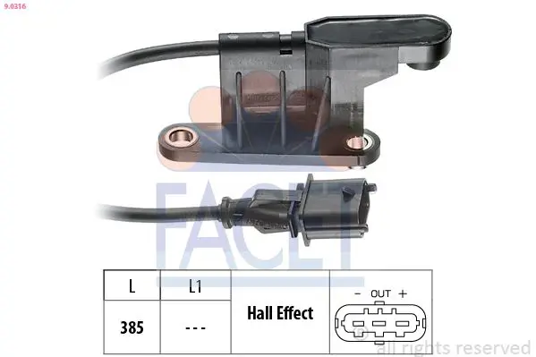 Handler.Part Sensor, camshaft position FACET 90316 1