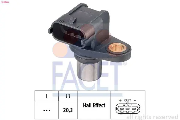 Handler.Part Sensor, camshaft position FACET 90346 1