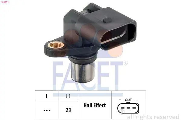 Handler.Part Sensor, camshaft position FACET 90351 1