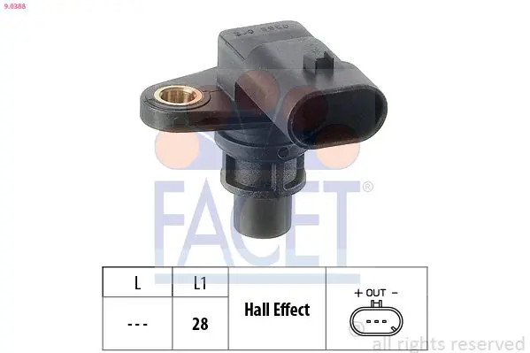 Handler.Part Sensor, camshaft position FACET 90388 1