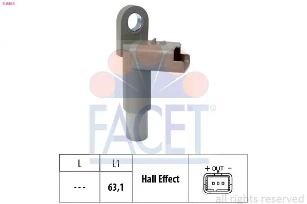 Handler.Part Sensor, camshaft position FACET 90463 1