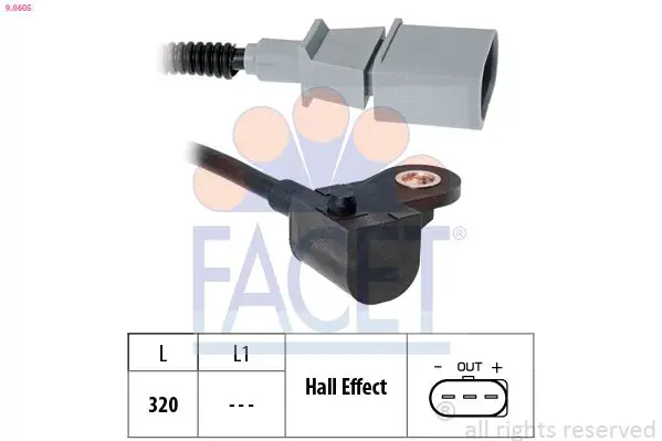 Handler.Part Sensor, camshaft position FACET 90605 1