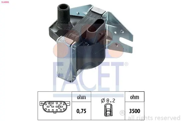 Handler.Part Ignition coil FACET 96008 1