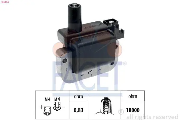 Handler.Part Ignition coil FACET 96114 1