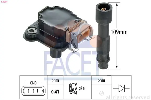 Handler.Part Ignition coil FACET 96254 1