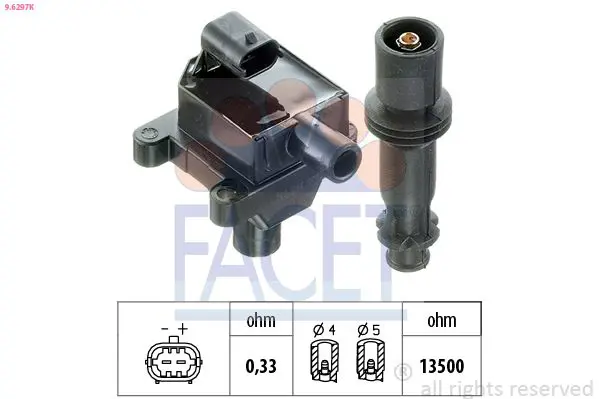 Handler.Part Ignition coil FACET 96297K 1