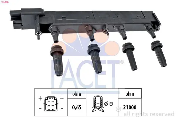 Handler.Part Ignition coil FACET 96308 1