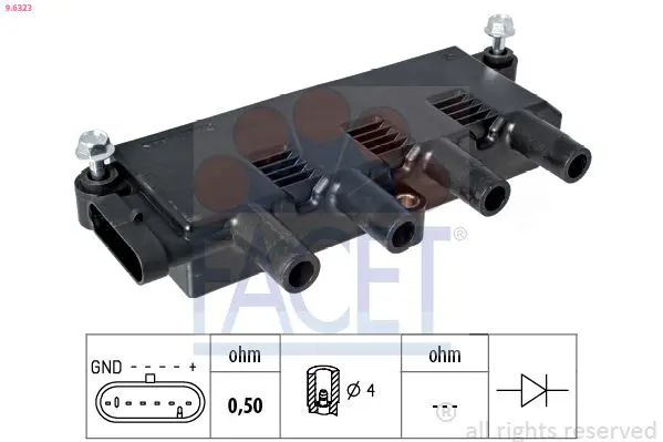 Handler.Part Ignition coil FACET 96323 1