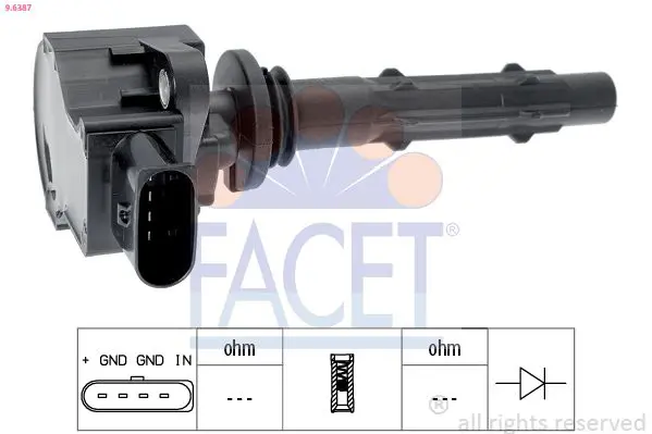 Handler.Part Ignition coil FACET 96387 1