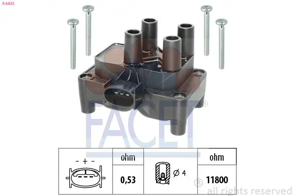 Handler.Part Ignition coil FACET 96432 1