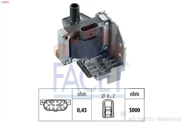 Handler.Part Ignition coil unit FACET 98003 1