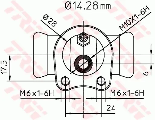 Handler.Part Wheel brake cylinder TRW BWA109 2