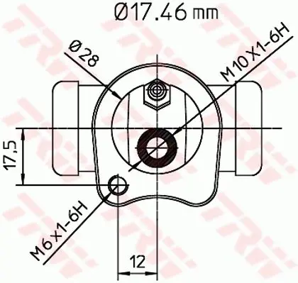 Handler.Part Wheel brake cylinder TRW BWA137 2