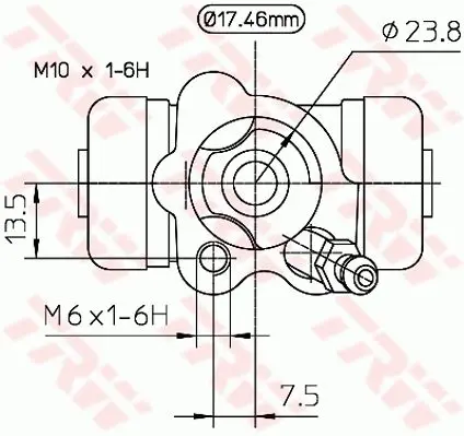 Handler.Part Wheel brake cylinder TRW BWA154 2