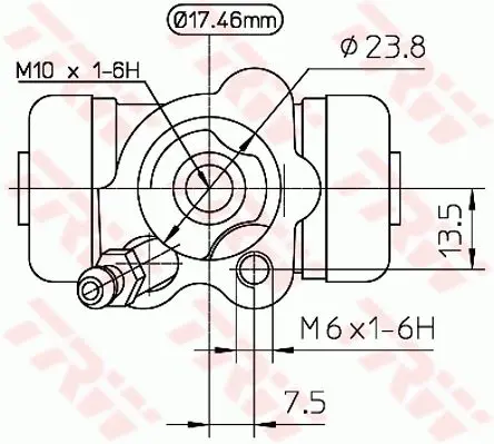 Handler.Part Wheel brake cylinder TRW BWA155 2