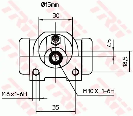 Handler.Part Wheel brake cylinder TRW BWB104 2