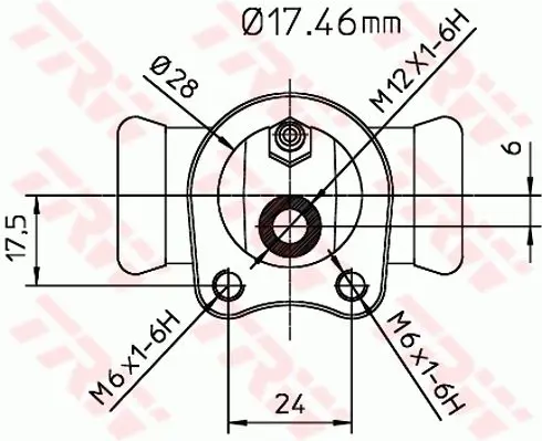 Handler.Part Wheel brake cylinder TRW BWC112 2