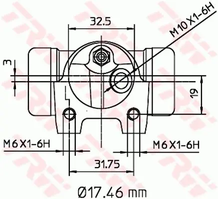 Handler.Part Wheel brake cylinder TRW BWC147 2