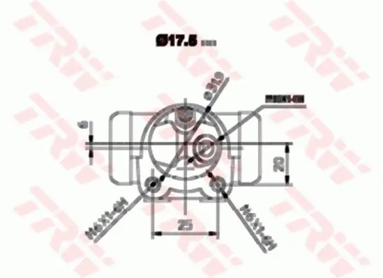 Handler.Part Wheel brake cylinder TRW BWC151 2