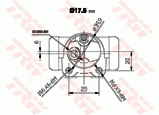 Handler.Part Wheel brake cylinder TRW BWC152 2