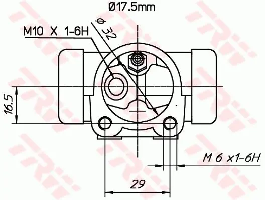 Handler.Part Wheel brake cylinder TRW BWC162 2