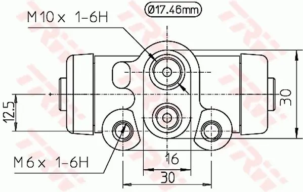 Handler.Part Wheel brake cylinder TRW BWC173 2