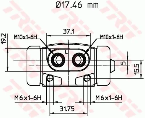 Handler.Part Wheel brake cylinder TRW BWC197 2