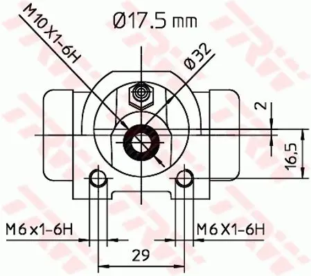 Handler.Part Wheel brake cylinder TRW BWC227 2