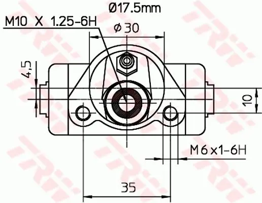 Handler.Part Wheel brake cylinder TRW BWC240 2