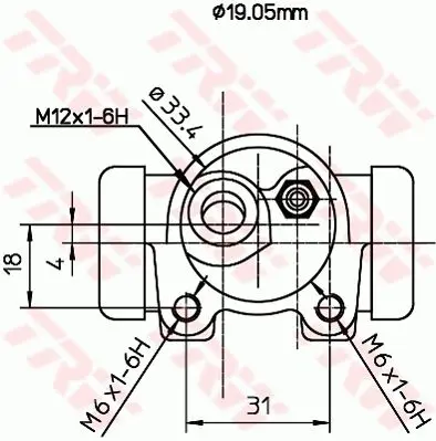 Handler.Part Wheel brake cylinder TRW BWD115 2