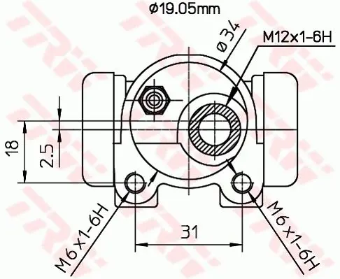 Handler.Part Wheel brake cylinder TRW BWD123 2