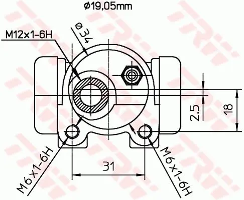 Handler.Part Wheel brake cylinder TRW BWD124 2