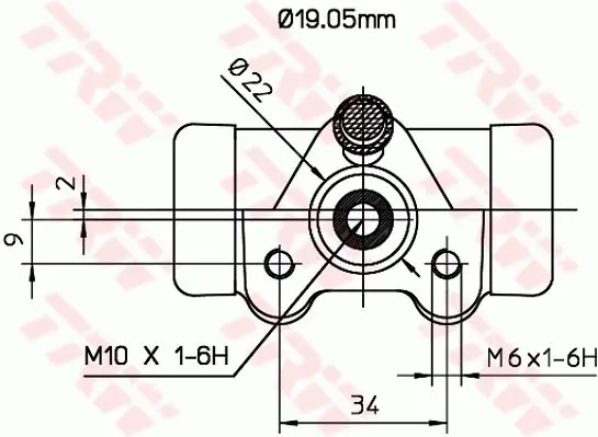 Handler.Part Wheel brake cylinder TRW BWD127 2