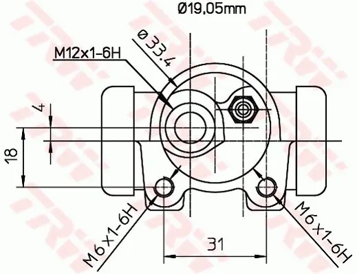 Handler.Part Wheel brake cylinder TRW BWD130 2