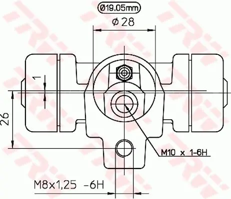 Handler.Part Wheel brake cylinder TRW BWD138 2