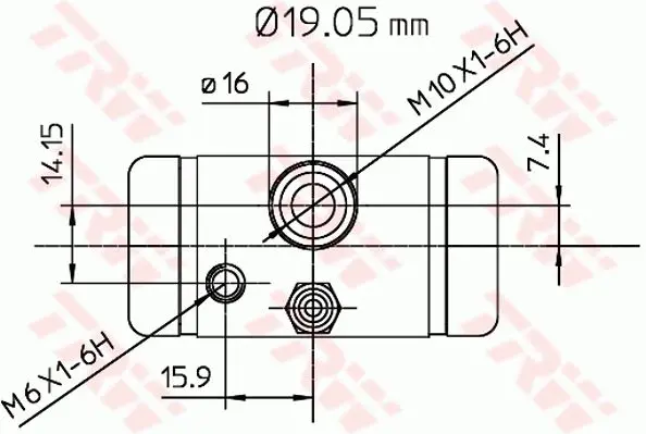 Handler.Part Wheel brake cylinder TRW BWD291 2