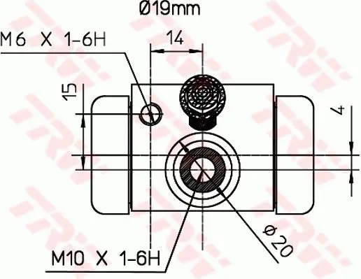 Handler.Part Wheel brake cylinder TRW BWD316 2