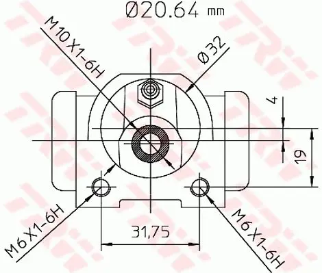 Handler.Part Wheel brake cylinder TRW BWF117 2