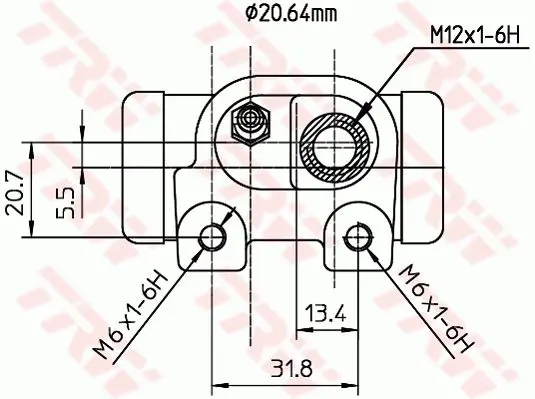 Handler.Part Wheel brake cylinder TRW BWF126 2