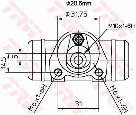 Handler.Part Wheel brake cylinder TRW BWF136 2