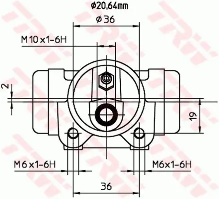 Handler.Part Wheel brake cylinder TRW BWF137 2