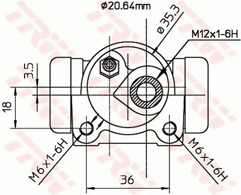 Handler.Part Wheel brake cylinder TRW BWF151 2