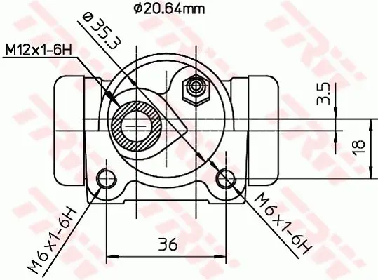 Handler.Part Wheel brake cylinder TRW BWF159 2