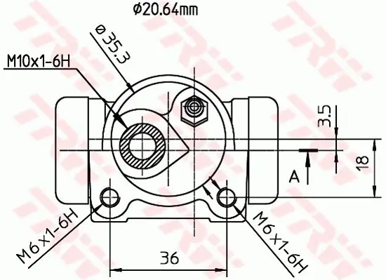 Handler.Part Wheel brake cylinder TRW BWF160 2