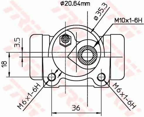 Handler.Part Wheel brake cylinder TRW BWF161 2